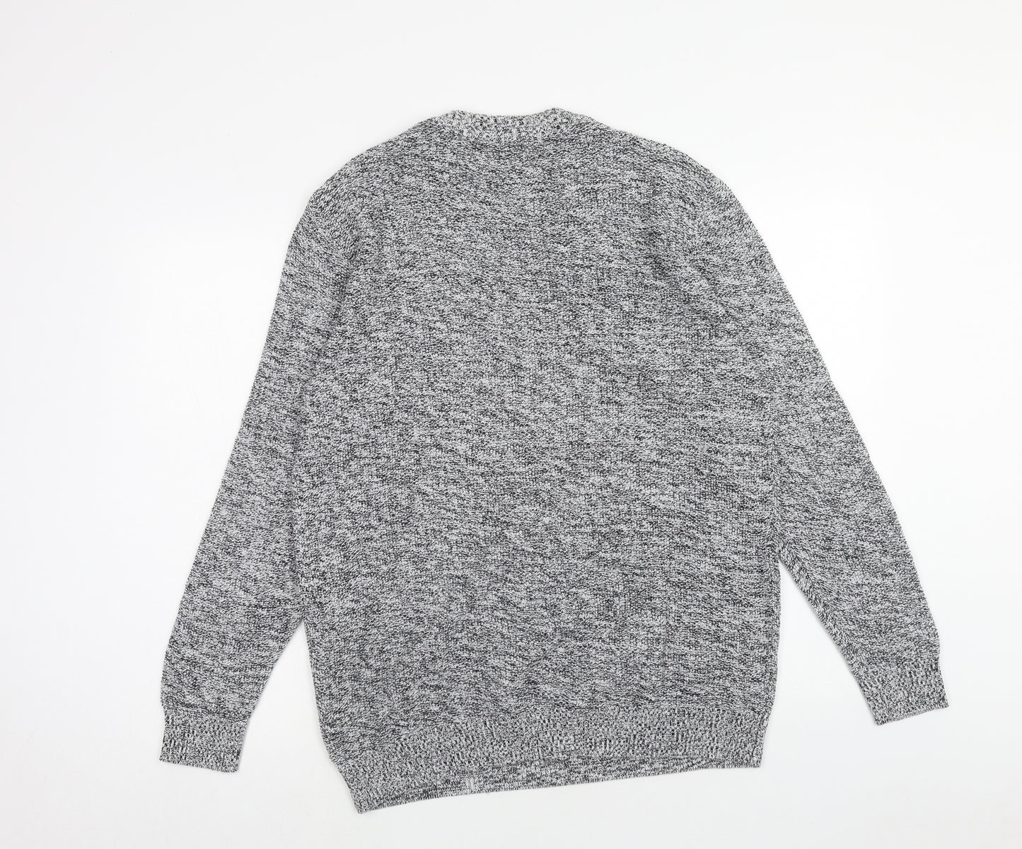 Primark Mens Grey Round Neck Cotton Pullover Jumper Size XL Long Sleeve