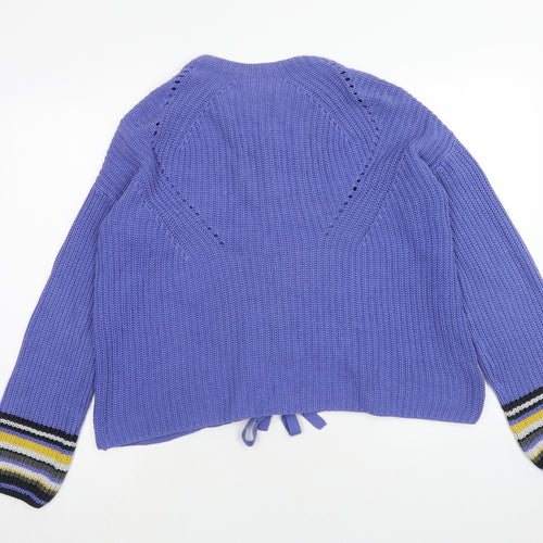 NEXT Womens Purple Round Neck Cotton Pullover Jumper Size 10