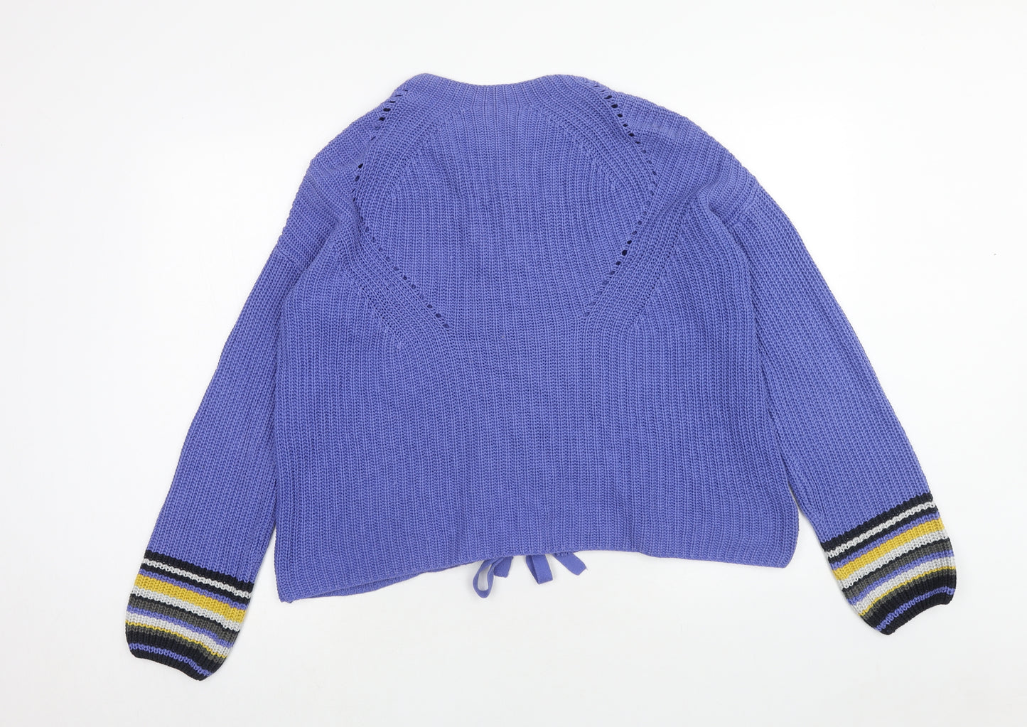 NEXT Womens Purple Round Neck Cotton Pullover Jumper Size 10