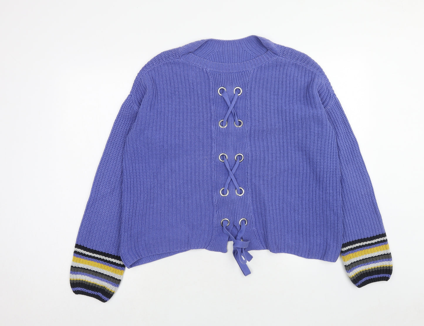 NEXT Womens Purple Round Neck Cotton Pullover Jumper Size 10