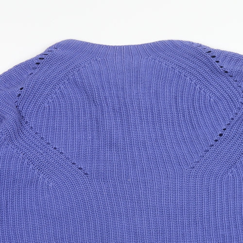 NEXT Womens Purple Round Neck Cotton Pullover Jumper Size 10