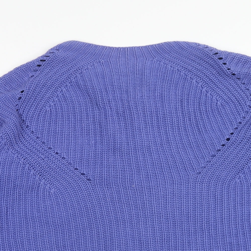 NEXT Womens Purple Round Neck Cotton Pullover Jumper Size 10