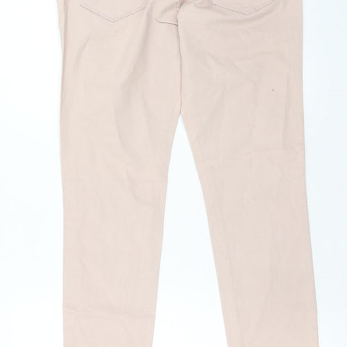 YesYEs Womens Pink Cotton Skinny Jeans Size 12 Regular Zip