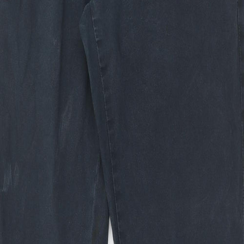 Ted Baker Mens Blue Cotton Chino Trousers Size 32 in Regular Zip