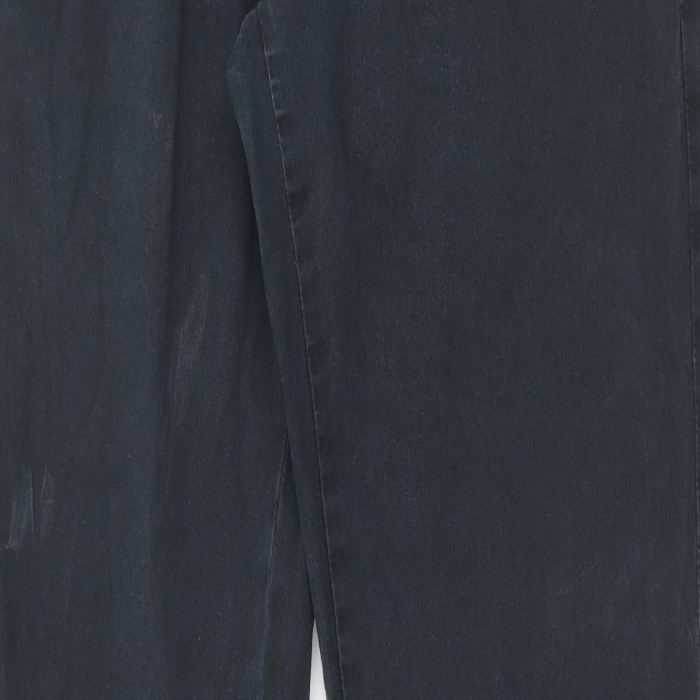 Ted Baker Mens Blue Cotton Chino Trousers Size 32 in Regular Zip