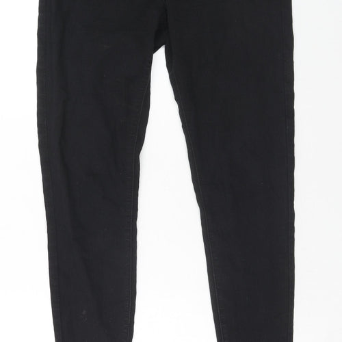 Denim & Co. Womens Black Cotton Skinny Jeans Size 12 Regular Zip
