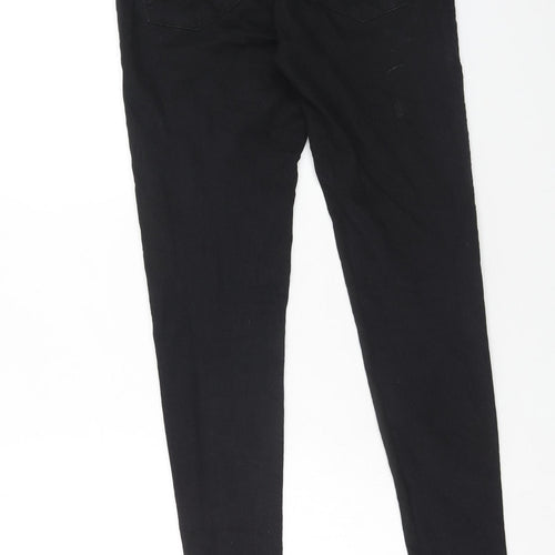 Denim & Co. Womens Black Cotton Skinny Jeans Size 12 Regular Zip