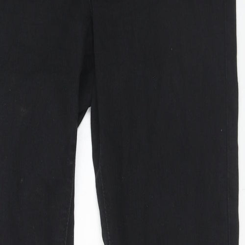 Denim & Co. Womens Black Cotton Skinny Jeans Size 12 Regular Zip