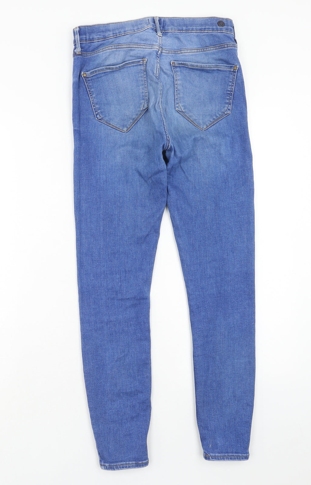 River Island Womens Blue Cotton Skinny Jeans Size 10 Regular Zip