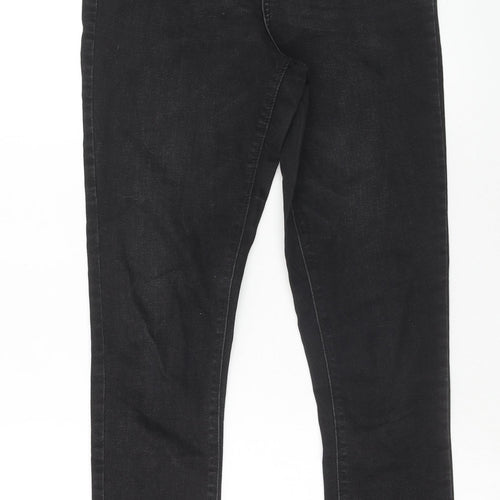 Denim & Co. Womens Black Cotton Skinny Jeans Size 12 Regular Zip