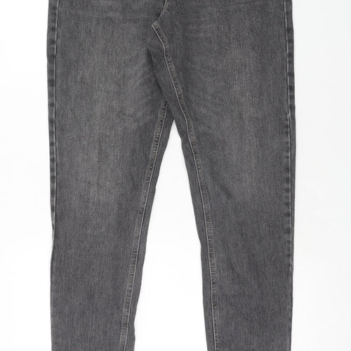 Topshop Womens Grey Cotton Skinny Jeans Size 30 in L34 in Regular Zip