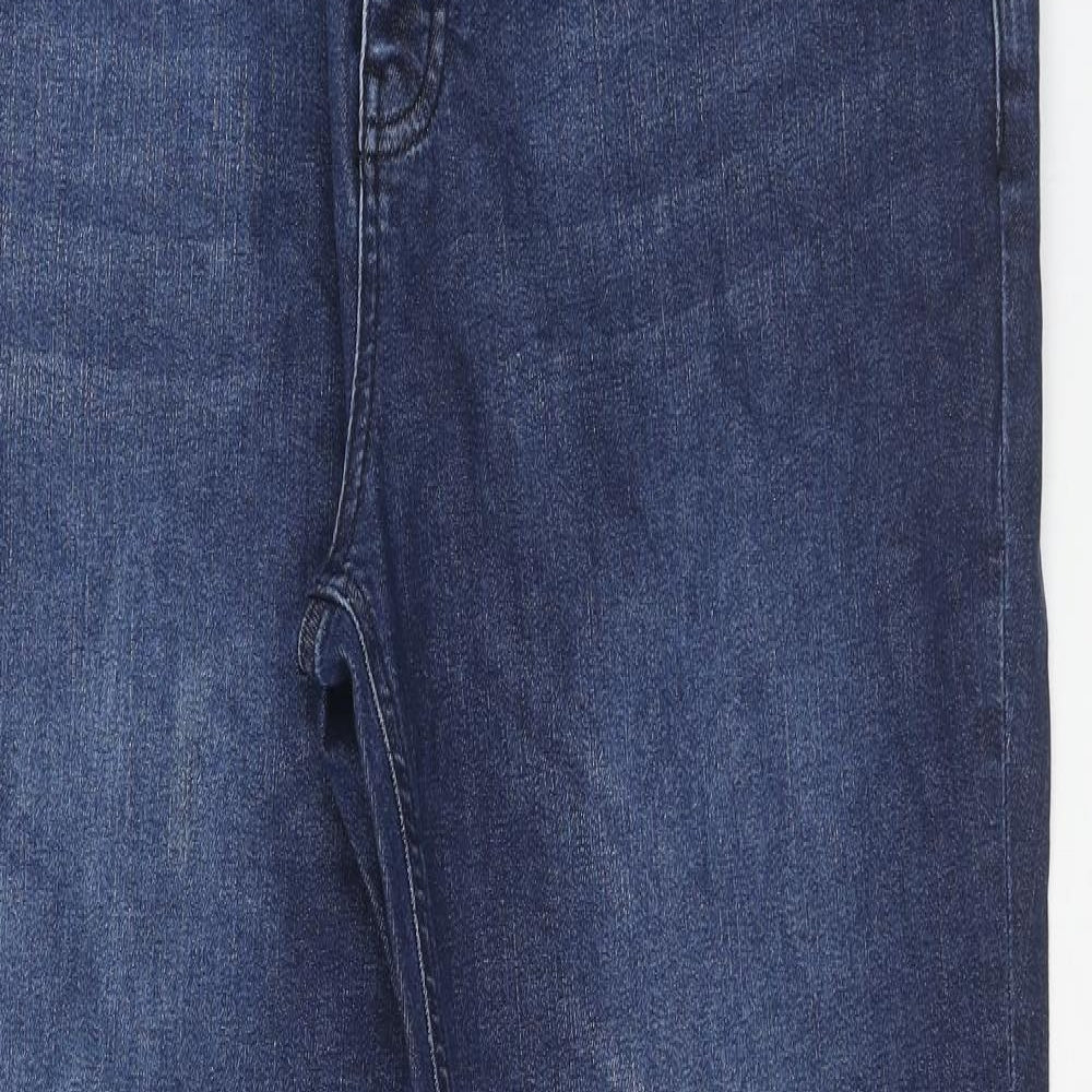 Joe Browns Mens Blue Cotton Straight Jeans Size 36 in Regular Zip - Long Length