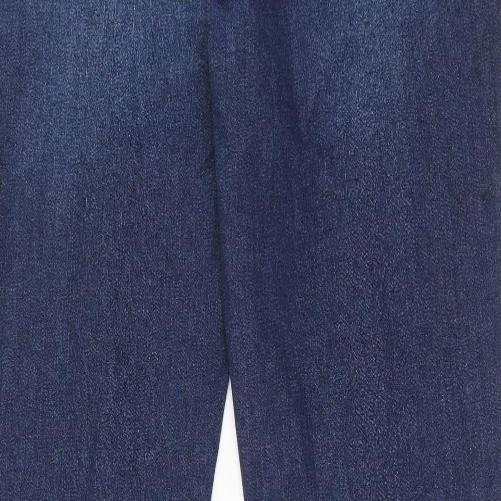 Joe Browns Mens Blue Cotton Straight Jeans Size 36 in Regular Zip - Long Length