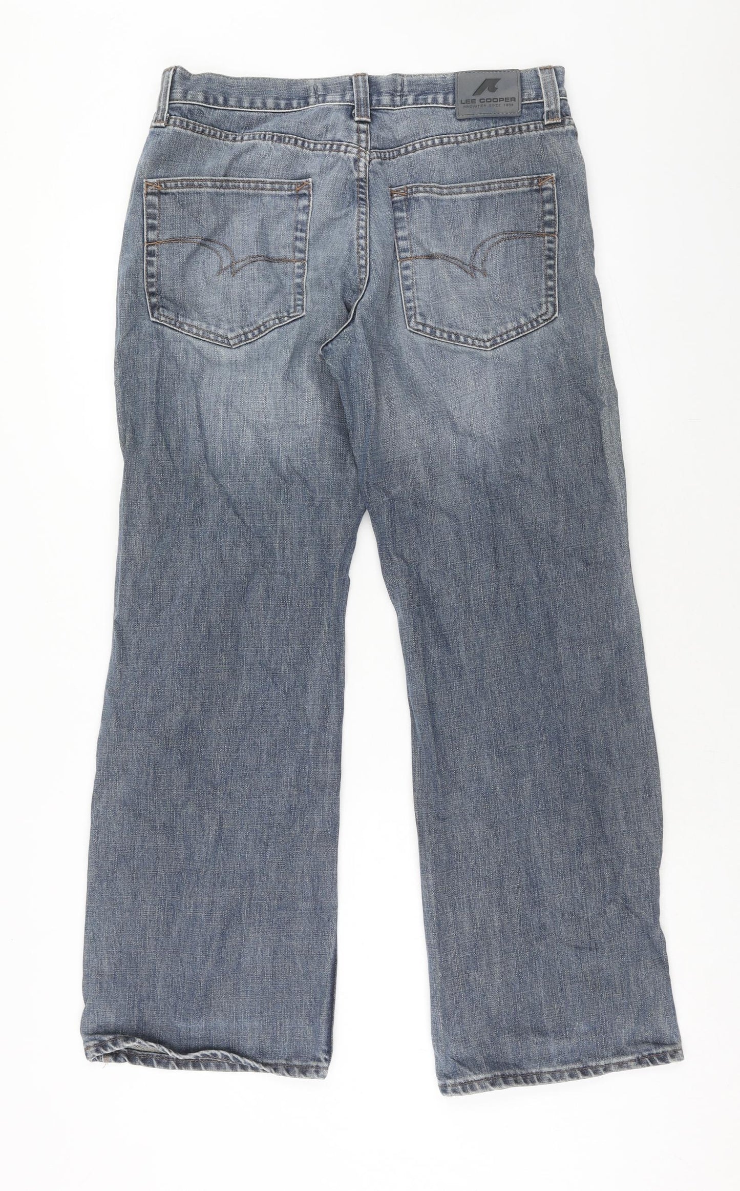 Lee Cooper Mens Blue Cotton Straight Jeans Size 30 in Regular Zip