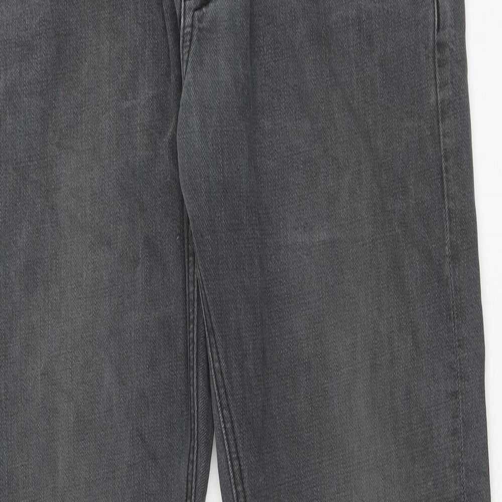 DKNY Mens Black Cotton Straight Jeans Size 32 in Regular Zip