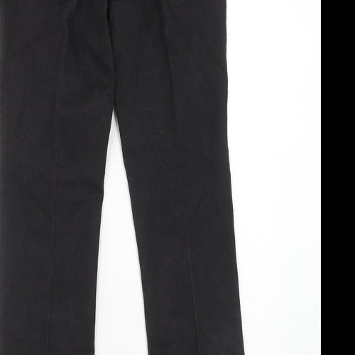 Lincoln Womens Black Cotton Straight Jeans Size 10 Regular Zip