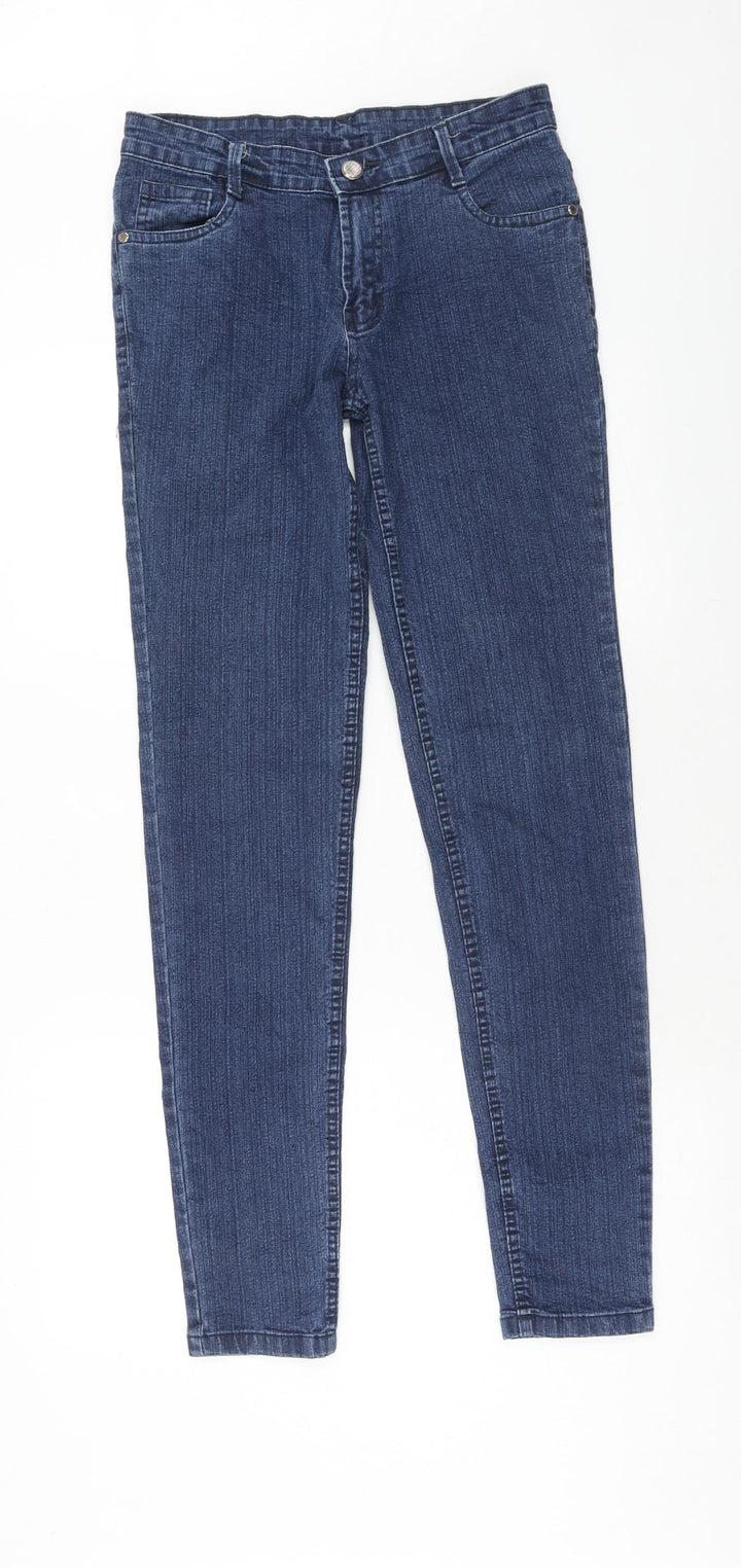 Logus Womens Blue Cotton Skinny Jeans Size 30 in Regular Zip