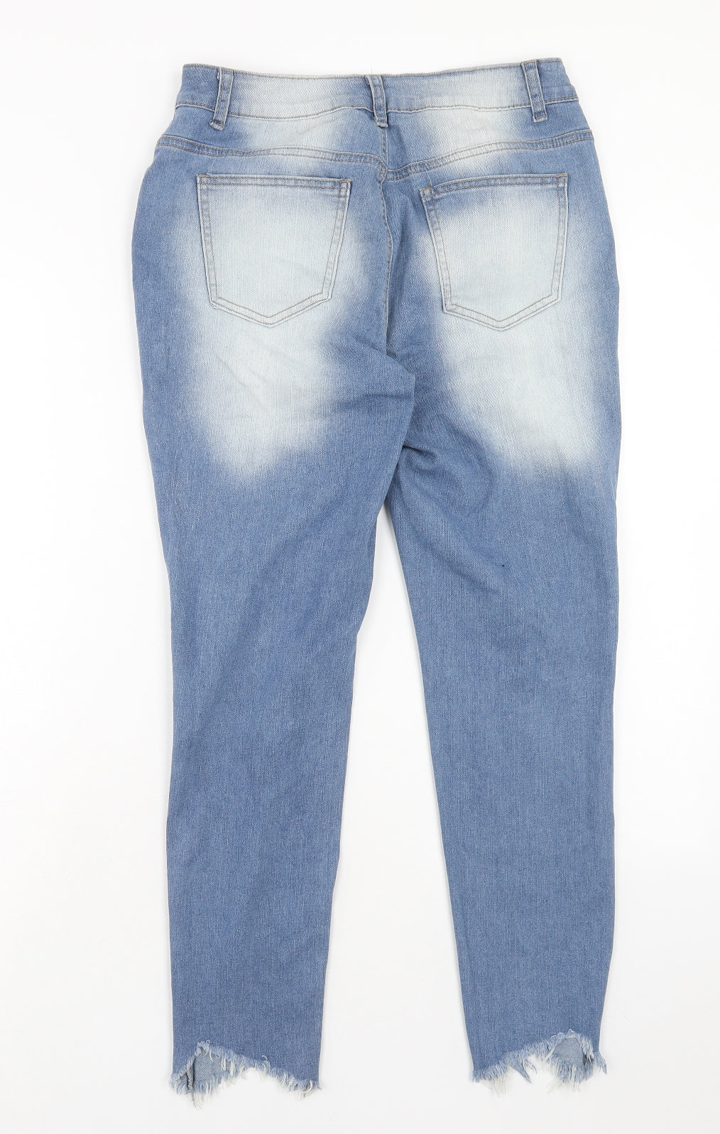 Preworn Womens Blue Cotton Skinny Jeans Size M Regular Zip