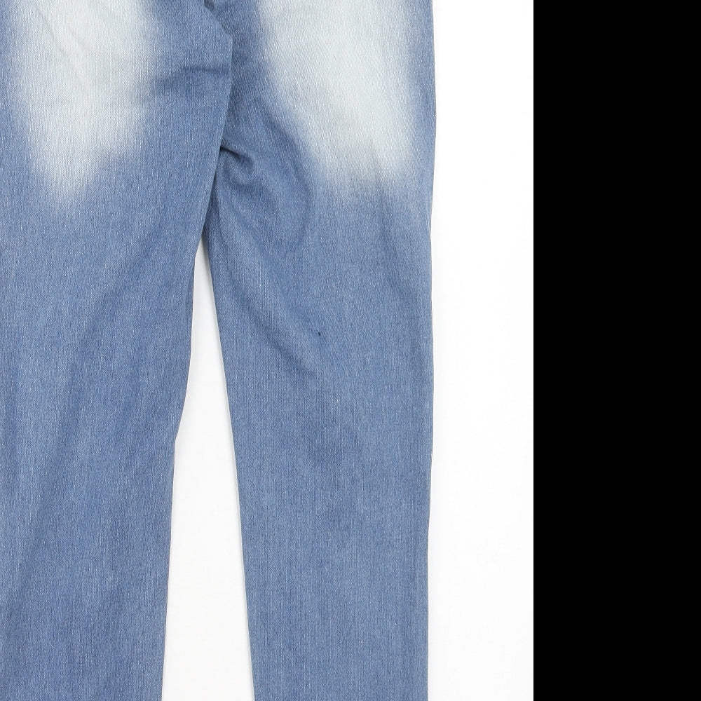 Preworn Womens Blue Cotton Skinny Jeans Size M Regular Zip