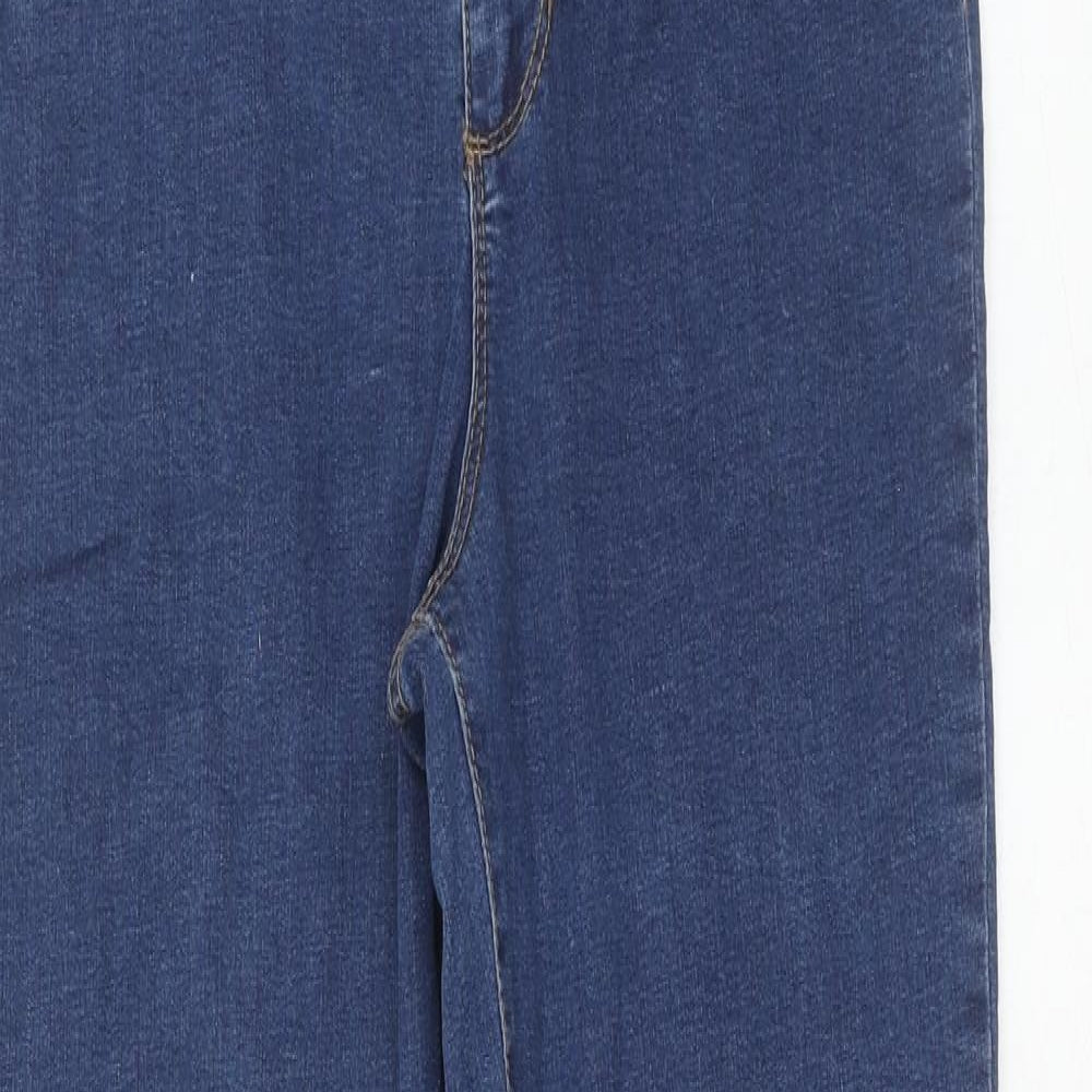 Denim & Co. Womens Blue Cotton Jegging Jeans Size 14 Regular Zip