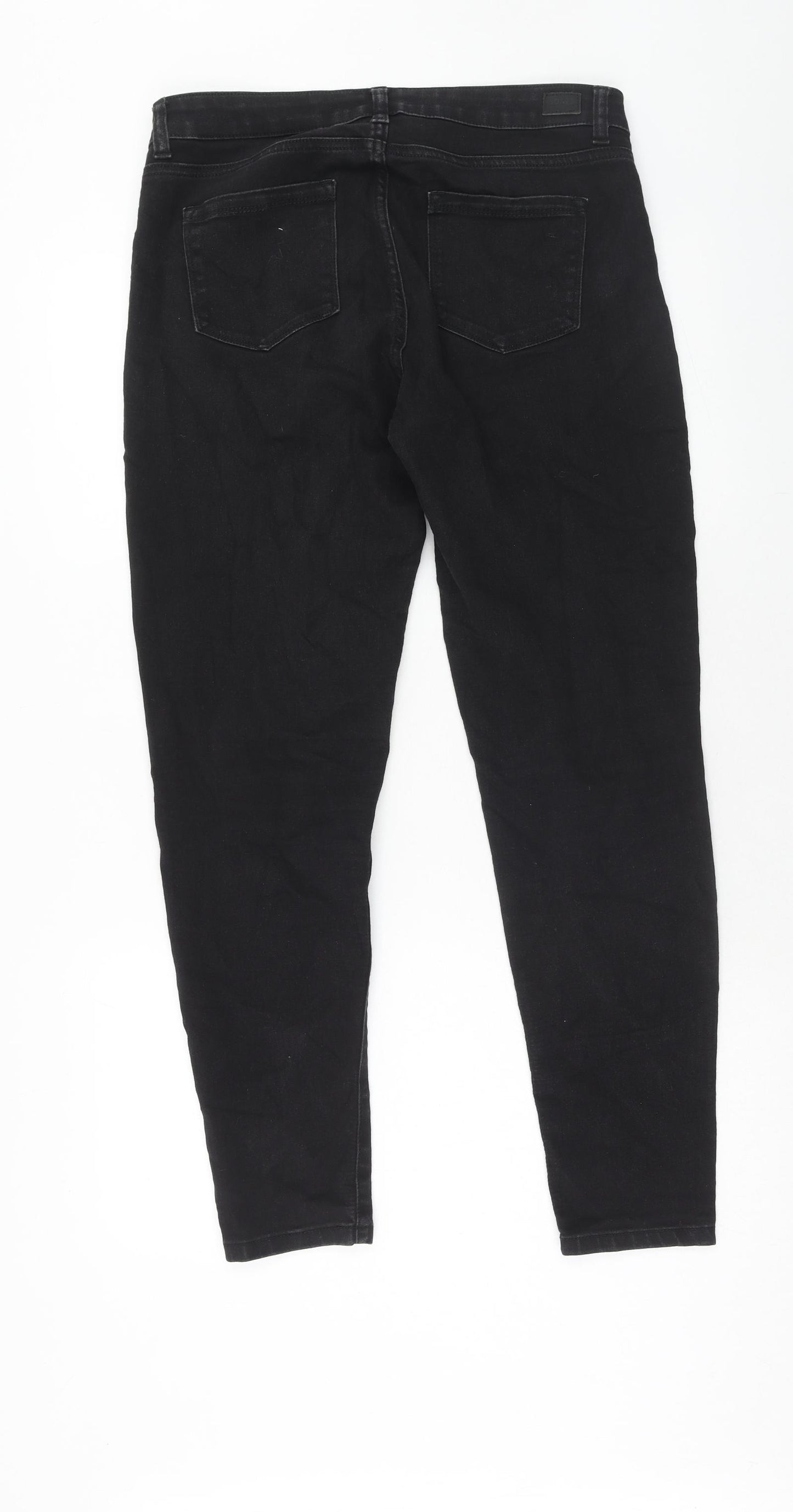 Jones New York Womens Black Cotton Skinny Jeans Size 10 Regular Zip