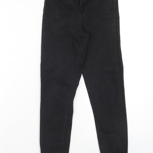 Denim & Co. Womens Black Cotton Skinny Jeans Size 6 Regular Zip