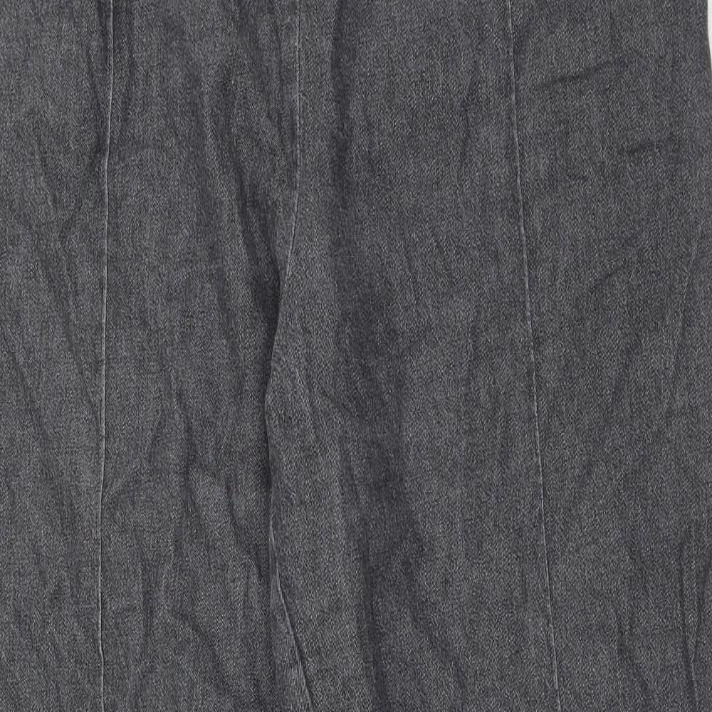 Marks and Spencer Womens Grey Cotton Straight Jeans Size 20 Regular