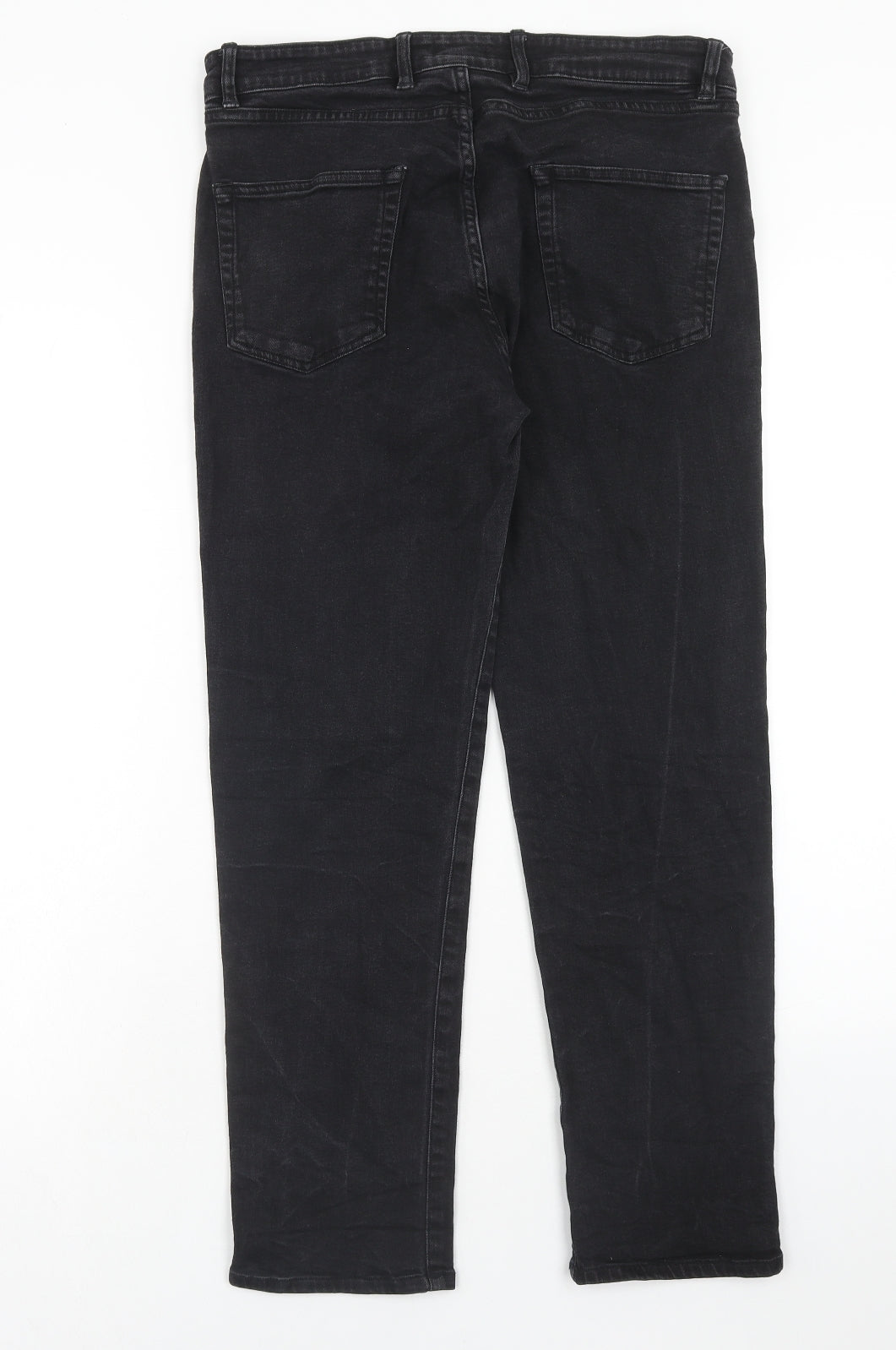 Baukjen Womens Black Cotton Straight Jeans Size 12 Regular Zip