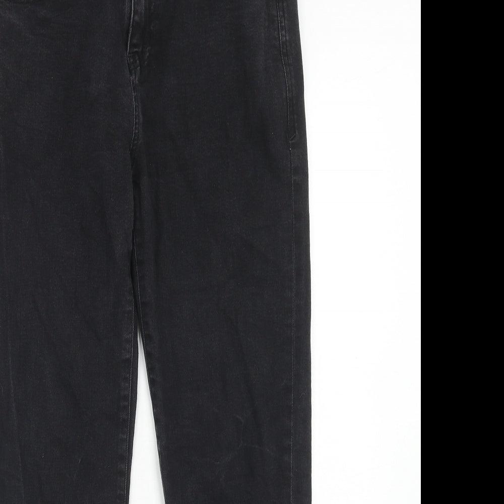 Baukjen Womens Black Cotton Straight Jeans Size 12 Regular Zip
