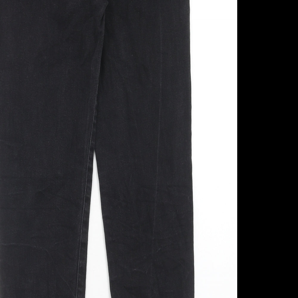 Baukjen Womens Black Cotton Straight Jeans Size 12 Regular Zip