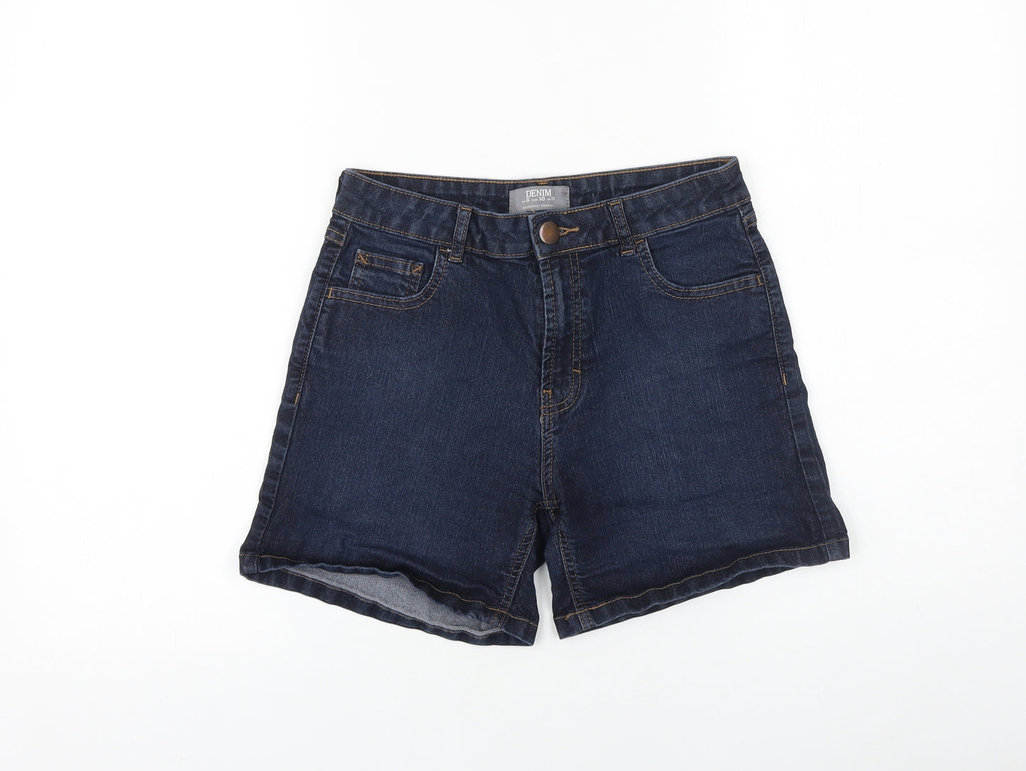 Dorothy Perkins Womens Blue 100% Merino Wool Bermuda Shorts Size 10 L4 in Regular Zip