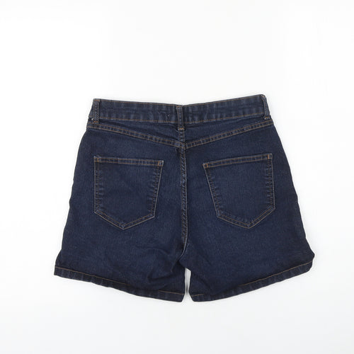 Dorothy Perkins Womens Blue 100% Merino Wool Bermuda Shorts Size 10 L4 in Regular Zip