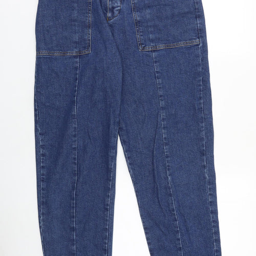 NAF NAF Womens Blue Cotton Tapered Jeans Size 10 L29 in Regular Button