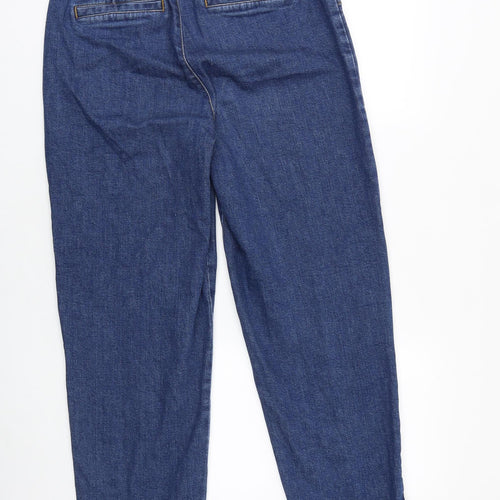 NAF NAF Womens Blue Cotton Tapered Jeans Size 10 L29 in Regular Button