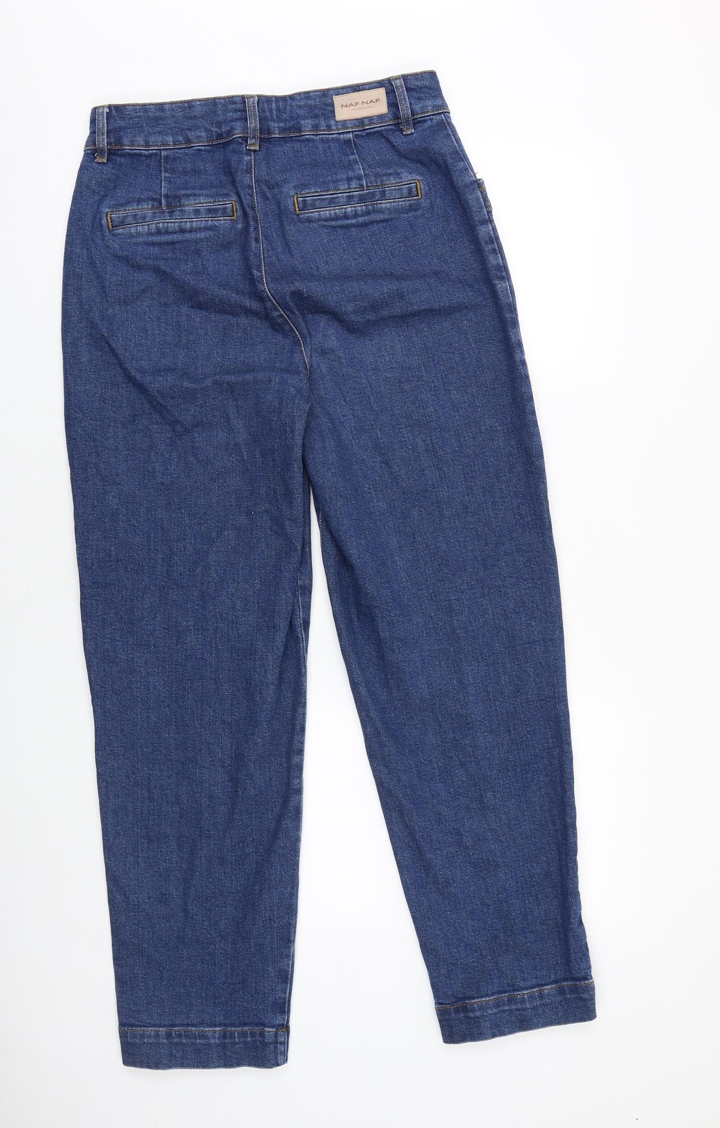 NAF NAF Womens Blue Cotton Tapered Jeans Size 10 L29 in Regular Button