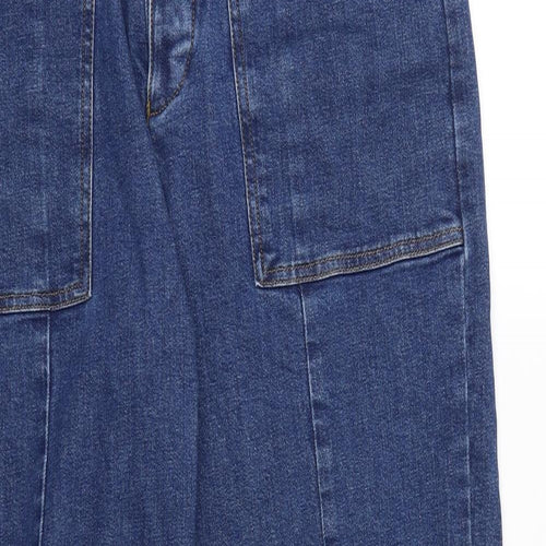 NAF NAF Womens Blue Cotton Tapered Jeans Size 10 L29 in Regular Button