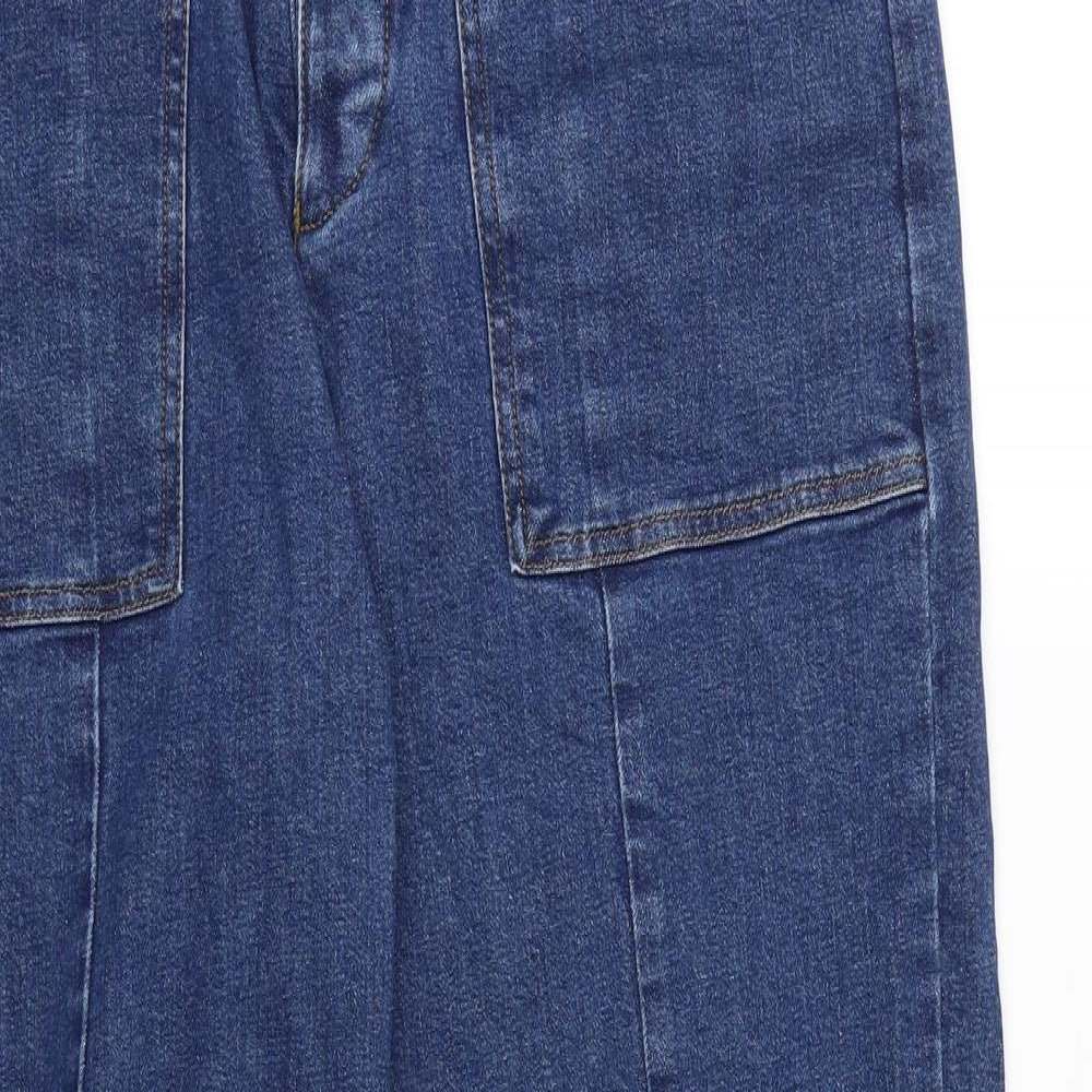 NAF NAF Womens Blue Cotton Tapered Jeans Size 10 L29 in Regular Button