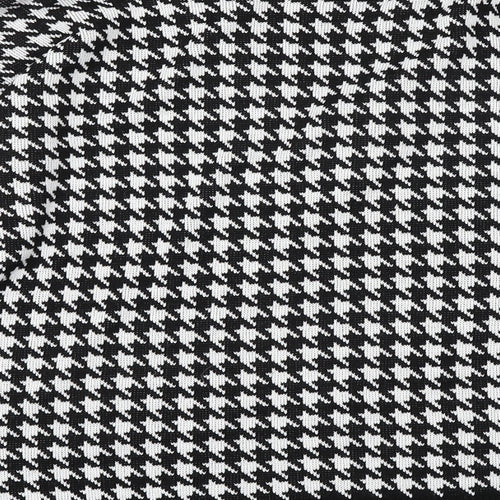 NAANAA Womens Black V-Neck Geometric 100% Cotton Pullover Jumper Size M