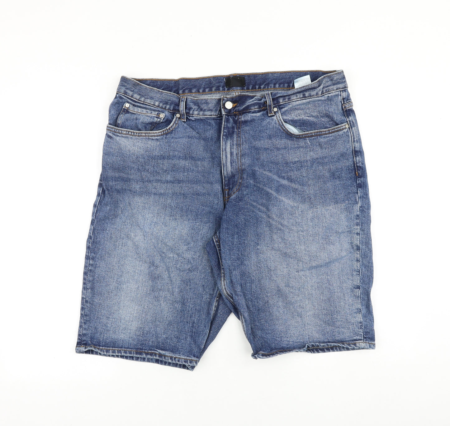 H&M Mens Blue Cotton Bermuda Shorts Size 36 in L14 in Regular Zip
