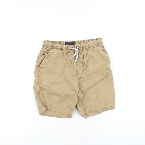NEXT Boys Brown 100% Cotton Chino Shorts Size 9 Years Regular Drawstring