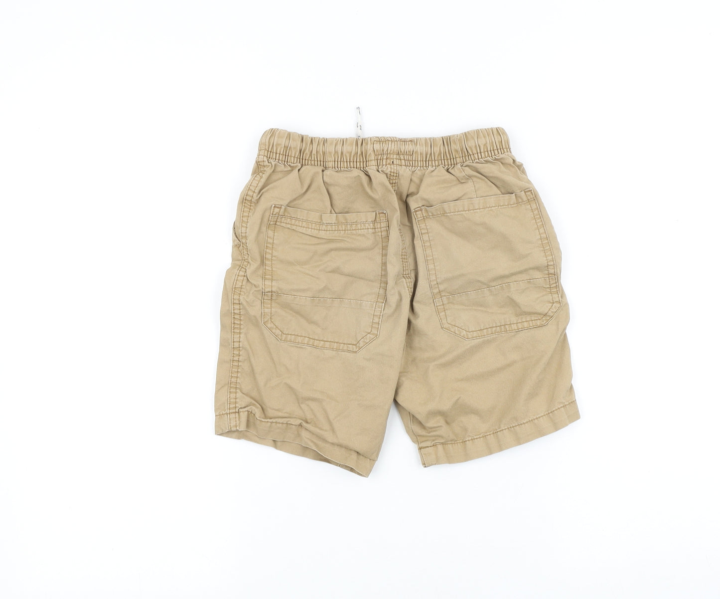 NEXT Boys Brown 100% Cotton Chino Shorts Size 9 Years Regular Drawstring