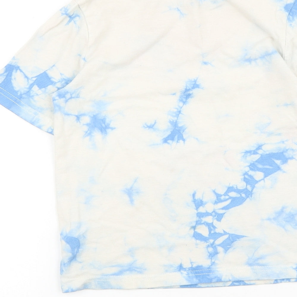 Preworn Boys Blue 100% Cotton Basic T-Shirt Size 4 Years Round Neck Pullover - Pirate