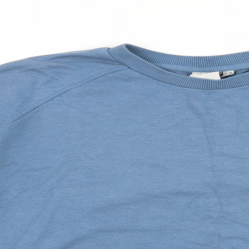 ICHI Mens Blue Cotton Pullover Sweatshirt Size XS