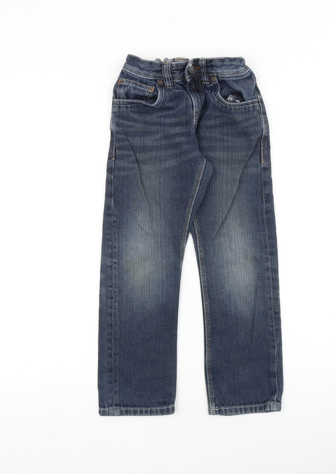 NEXT Boys Blue 100% Merino Wool Straight Jeans Size 7 Years Regular Zip