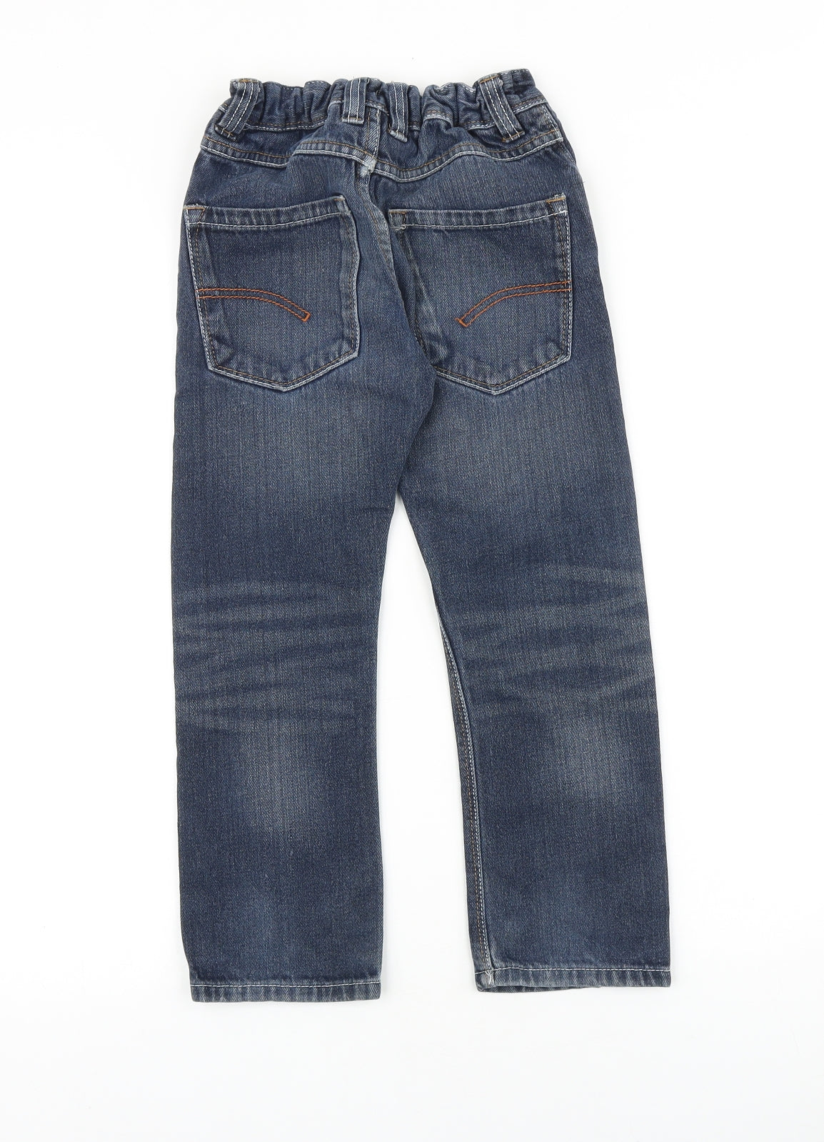 NEXT Boys Blue 100% Merino Wool Straight Jeans Size 7 Years Regular Zip