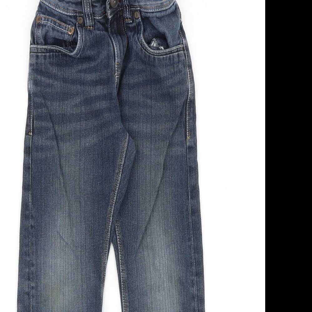 NEXT Boys Blue 100% Merino Wool Straight Jeans Size 7 Years Regular Zip
