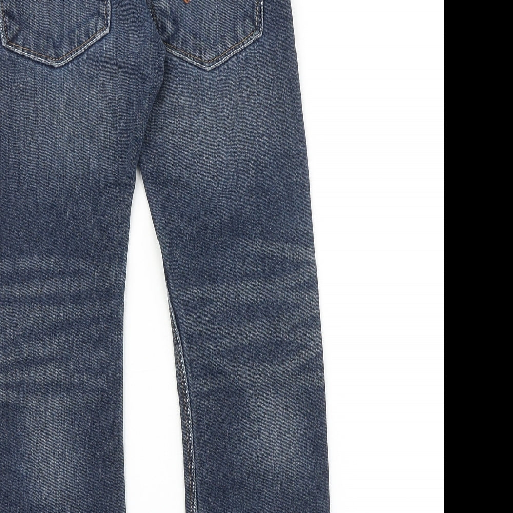 NEXT Boys Blue 100% Merino Wool Straight Jeans Size 7 Years Regular Zip