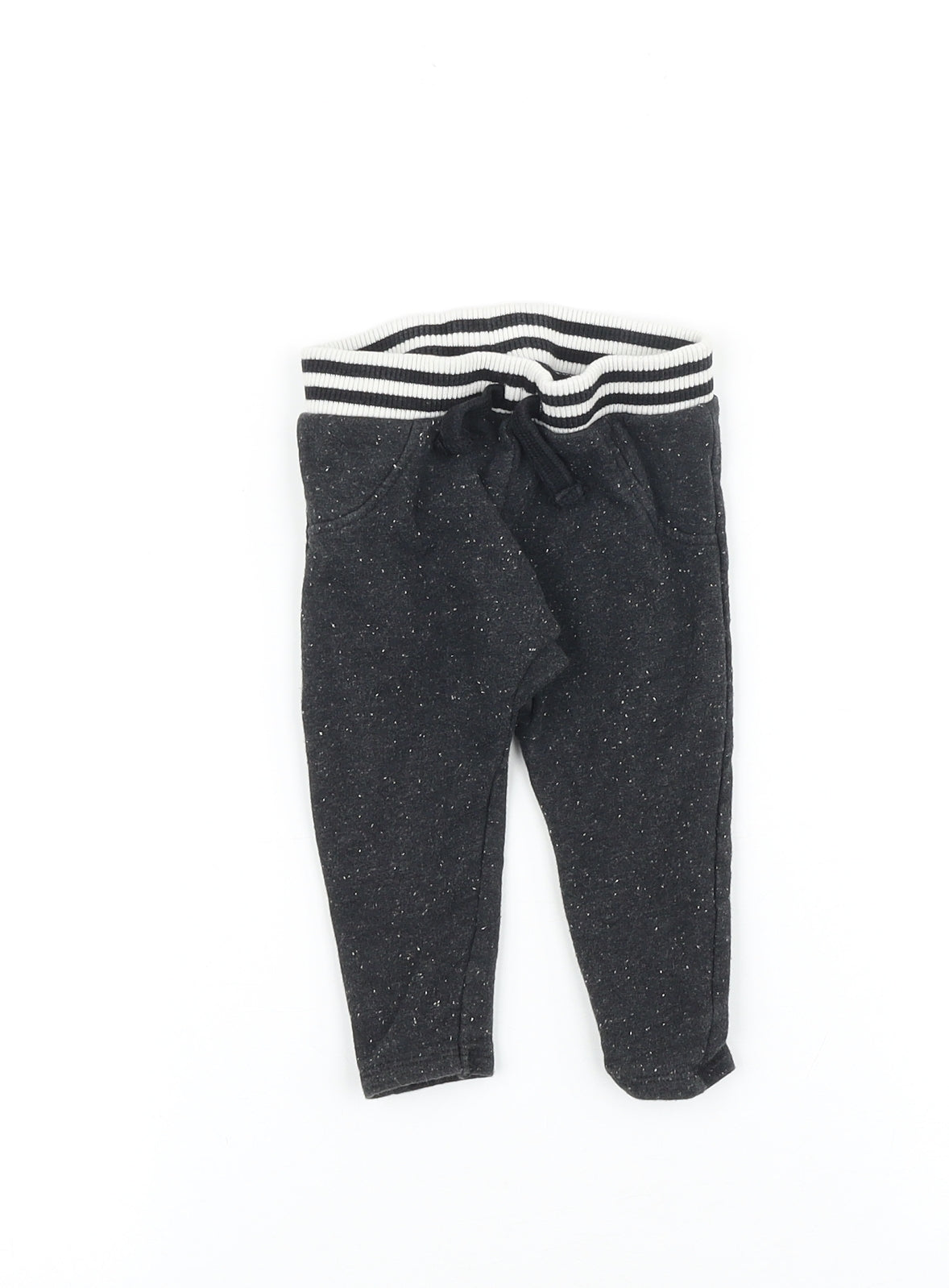 Nutmeg Baby Grey 100% Cotton Jogger Trousers Size 3-6 Months Tie
