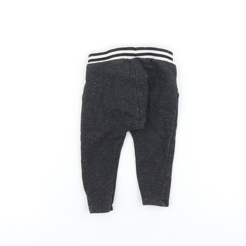 Nutmeg Baby Grey 100% Cotton Jogger Trousers Size 3-6 Months Tie