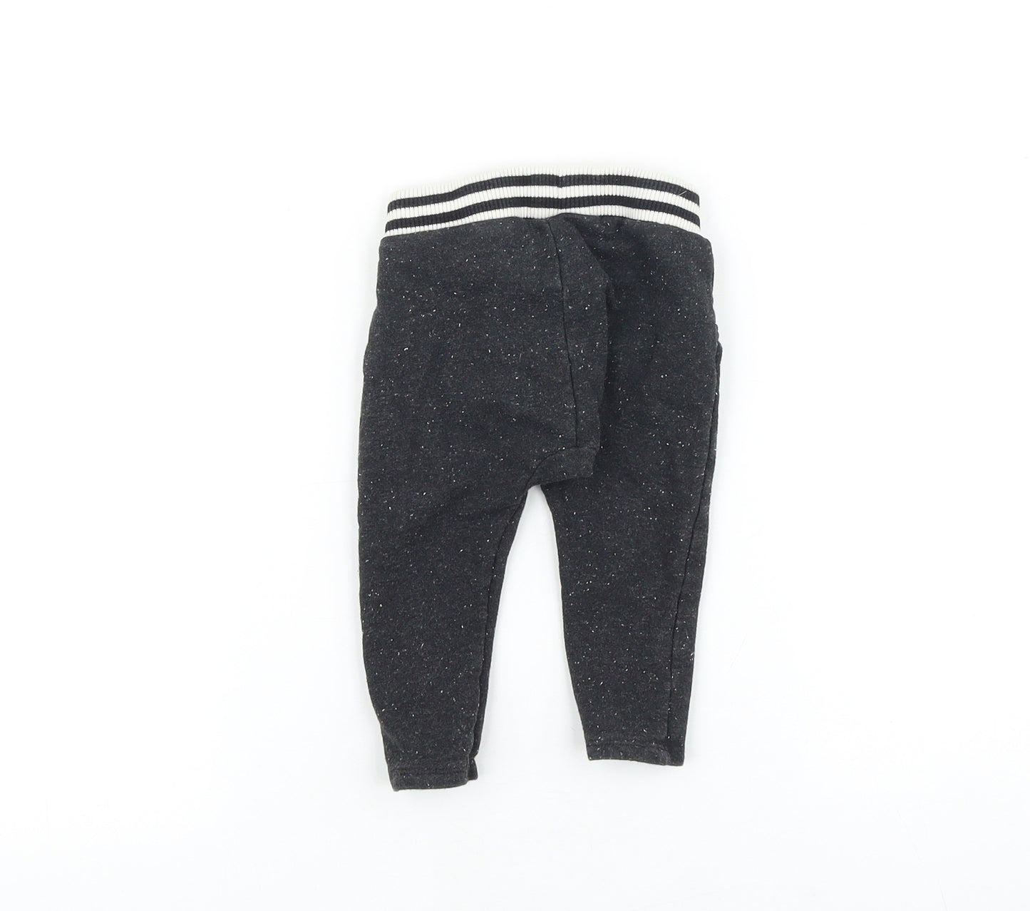 Nutmeg Baby Grey 100% Cotton Jogger Trousers Size 3-6 Months Tie
